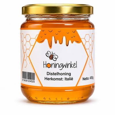 Distelhoning 450g Italië Honingwinkel (vloeibaar)