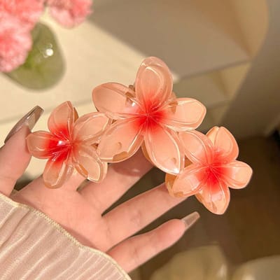 Nouvelles pinces à cheveux en forme de fleur de couleur bonbon pour femmes, pince à cheveux en forme de requin à grand dégradé, pince à cheveux en forme de crabe, accessoires pour cheveux