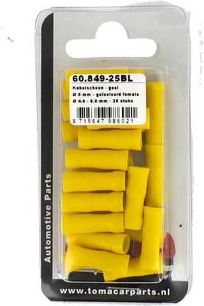 Kabelschoen Ø 5 mm 25 stuks blister