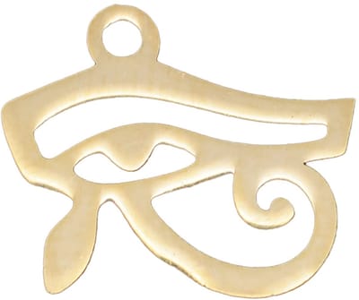Dailygoods- Hanger Gouden Egyptische Oog van Horus - 5 Stuks - Sieraden Maken - Amulet - Ketting/Armband - Afmetingen 14x12 mm - Sieraad