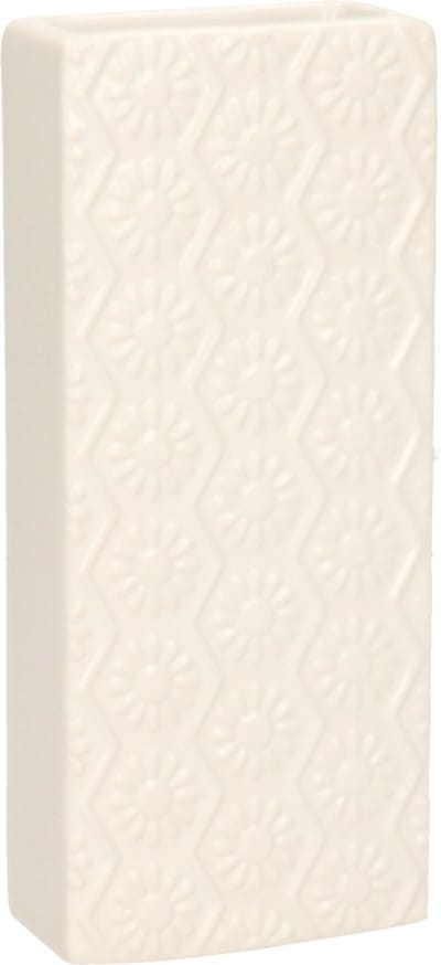 Gerimport Waterverdamper - creme wit - keramiek - 400 ml - radiatorbak luchtbevochtiger - 7,4 x 17,7 cm