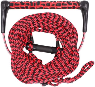 Wakeboard Touw - Watersport Lijn - Waterskiën en Wakeboarden - Sterke Trekkracht - 20 Meter - Rood Zwart