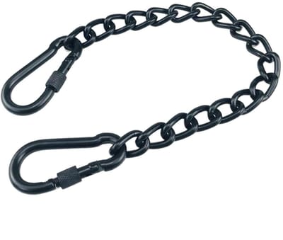 Solidchoice - Dailygoody - Ketting met twee karabijnhaken - Hangmat stoel opknoping kits - Zwart - Roestvrij staal - Draagbare ketting voor tuin - Maximaal gewicht ...