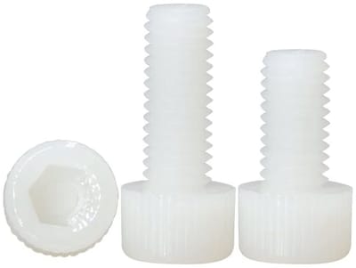 Nylon M6x12mm Schroeven voor Machines - Witte Plastic Schroeven (40 Stuks) voor Diverse Toepassingen