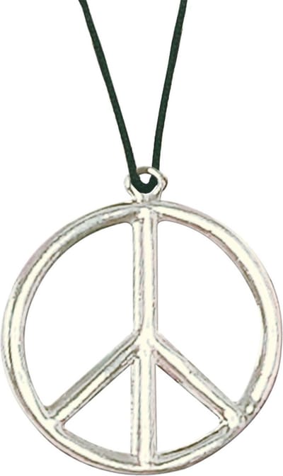 Widmann Peace teken ketting - Hippie - Flower Power - Sixties sieraden - retro