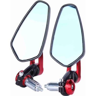 Universele Motorfiets Motorfiets Aluminiumlegering 78  22mm Stuuruiteinde Zij Achteruitkijkspiegels Rood gray