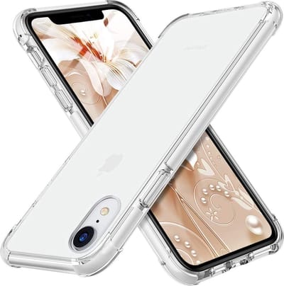 Ceezs telefoonhoesje geschikt voor Apple iPhone Xr hoesje - schokbestendig - optimale bescherming - doorzichtige case - transparant + glazen Screenprotector