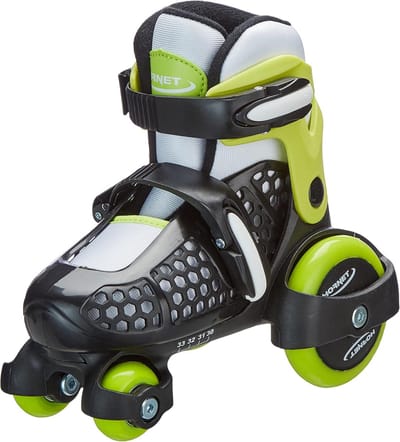 Kinder Schaatsen - Verstelbare Schoenen - IJs Plezier - Groei Meegroei Systeem - Maat 30-33 - Groen Zwart