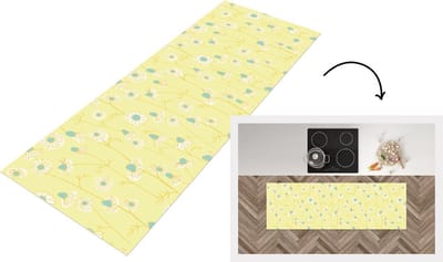 Keukenloper - Loper keuken - Meiden - Kamille - Bloemen - Patronen - 150x50 cm - Keukenloper vinyl