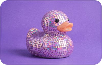 WC mat 80x50 cm - Antislip - Disco - Eend - Paars - Toiletmat - Vloermat - Douchemat - Toilet tapijt - Toiletmatten