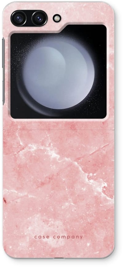 Case Company® - Hoesje geschikt voor Samsung Galaxy Z Flip5 hoesje - Roze marmer - Soft Cover Telefoonhoesje - Bescherming aan alle Kanten en Schermrand