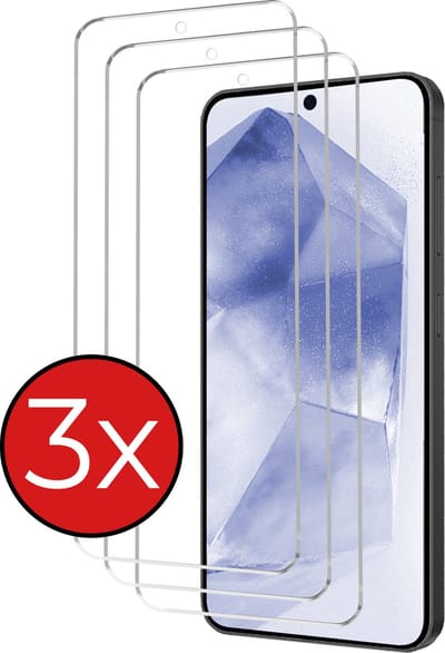 Screenprotector - 3 Stuks - Geschikt voor Samsung Galaxy A55 - Extra Sterk - Beschermglas - Gehard Glas - Tempered Glass - Screen Protector