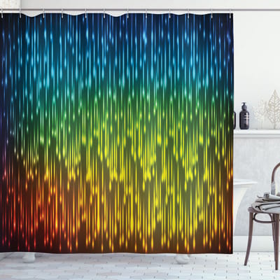New Bed, Abstracte Kunst Melkweg Universum, Douchegordijn Badkamer Decor Set met Haakjes, 180 cm B 200 cm L