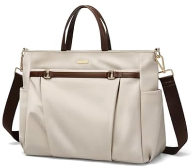 Laptoptas Dames - Handtas Schoudertas - Werk en Reizen - Waterafstotend Nylon - Past 15 inch - Abrikoos