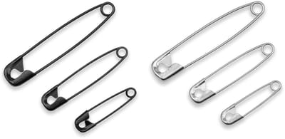 PRYM Veiligheidsspelden staal 27-50mm zilviver/zwart 085122 - Veiligheidsspelden - Prym