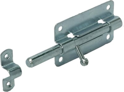 Plaatgrendels / heksluitingen staal verzinkt - 1x - 8 x 5 cm - vergrendelen van tuinhekken en poorten - heksluitingen / poortsloten / hekgrendels