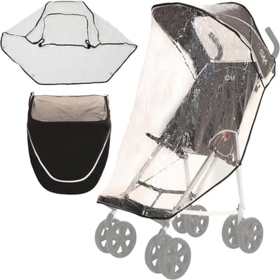 Kinderwagen Accessoires - Buggy Bescherming - Alle Weersomstandigheden - Perfecte Pasvorm - 1.9 kg - Zwart
