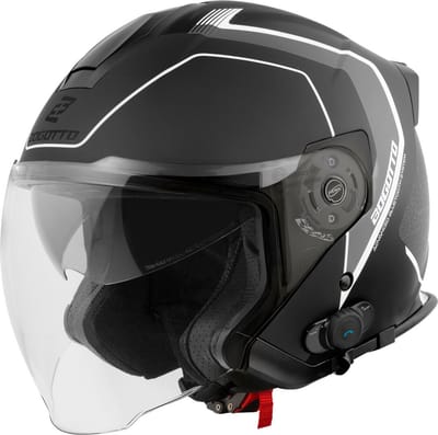 Bogotto H586 BT Illus Zwart Grijs Bluetooth Jethelm - Helm