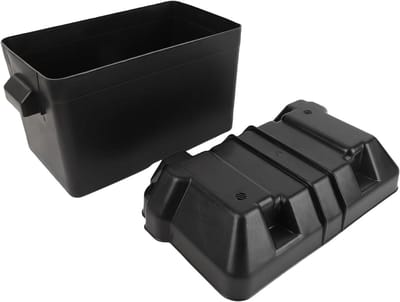 Accubak Maritiem - Robuuste Accubox - Accu Bescherming - Waterdichte Behuizing - Tot 325x195x185mm - Zwart