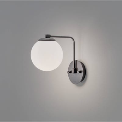 Opviq Wandlamp Daisy, zwart, glas, hoogte 22 cm, E27