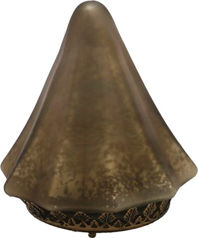 Clayre & Eef Kerstdecoratie met LED-verlichting Kerstboom Ø 14x16 cm Bruin Glas