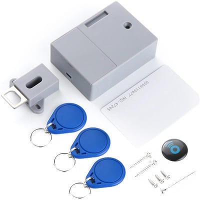 Batterij IC-kaart Sensor Kast Lade Intelligent SmartLock DIY Onzichtbaar Verborgen Digitaal Slot zonder Perforatiegat 3pcs Key