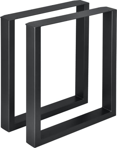 Stalen onderstel set van 2 U tafelpoot 60x72 cm zwart [en.casa]