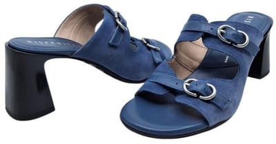 Hispanitas velour jeans | dames slipper met blokhak HV264803