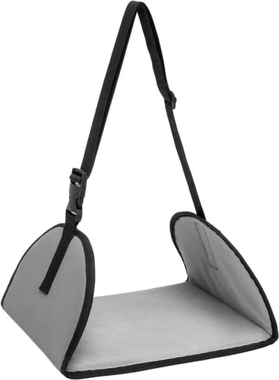 Voeten Hangmat - Beensteun Sling - Reizen Comfort - Verstelbare Riemen - 30 x 25 x 3 cm - Zwart