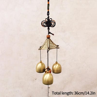 Japanse Windgong Traditionele Windbel Hangend Decor Tuin Hangend Decor Windgongen Buitenbel Deurbel voor Huis Entree beige