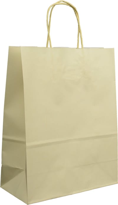 ArtiPack Papieren Tasjes Met Handvat – Zakjes – 50 Stuks – Crème – 18x8x24 cm – Cadeautasjes Pastelgeel A5+