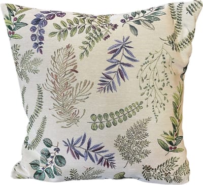Kussenhoes – Luxe gobelinstof – Green Leaves – Groene Bladeren – 45 x 45 cm