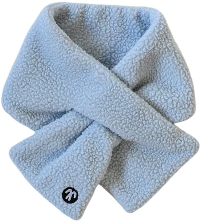 Ducksday - Winter Sjaal - Kinderen - Sherpa fleece - Teddy - unisex - Lichtblauw - Maat S