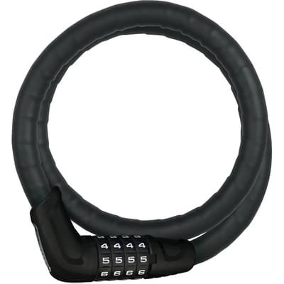 ABUS gepantserd kabelslot Steel-O-Flex Tresorflex 6615C - cijferslot van staalkabel met pantsering van stalen hulzen - ABUS-Security Level 5 - 85 cm