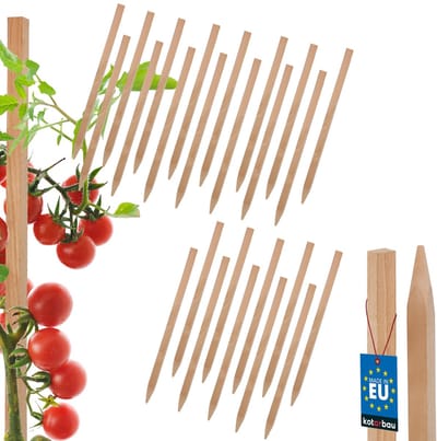 KOTARBAU Serie - Houten Plantensteun Set - 25 cm - Ondersteuning voor Groente en Planten - 25 Stuks