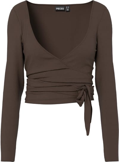 PIECES - PCROYA BALLERINA LS WRAP TOP JRS - Dames - Blouses