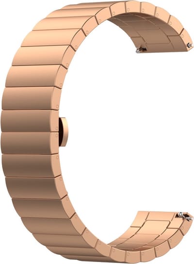 Stalen bandje - RVS - geschikt voor Garmin Venu 2S / Venu 3S / Vivomove 3S / Vivoactive 4S / Forerunner 255S / Forerunner 265S - rosegoud