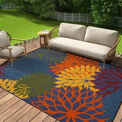 Modern Eenvoudig Bloementapijt Buitententtapijt Kamerdecoratiemat Slaapkamer Antislip Voetmat Huisdecoratie 80*120cm