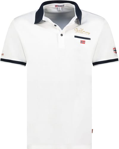 Geographical Norway Expedition Katoen Polo Shirt Kara Wit - 3XL