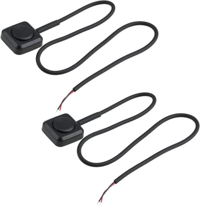 2 STKS 12 V 24 V Momentary Drukknop Schakelaar met 30 cm Draad Compatibel met Deurbel Alarm Reset Start Systemen