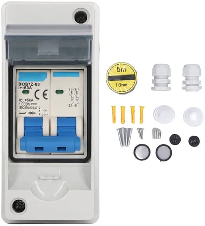 Store_7 - Miniatuur DC Prestatieschakelaar - Zonne-PV-scheidingsschakelaar - Waterdicht en veilig - 63A - Voor zonnepanelen - 1000V - Compact model