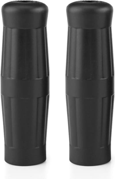 Universele Motorhandgrepen voor Motorfietsen en Fietsen - Vintage Stijl, Comfortabele Grip, Geschikt voor 1"-7/8" Stuur (Zwart)