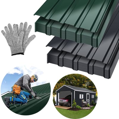 Metalen Trapeziumplaten Dakplaten - 12 Stuks - 115 x 45 cm - Verzinkt Staal - 6,21 m² - Groen
