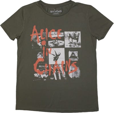 Alice In Chains - Albums Montage Dames T-shirt - S - Groen