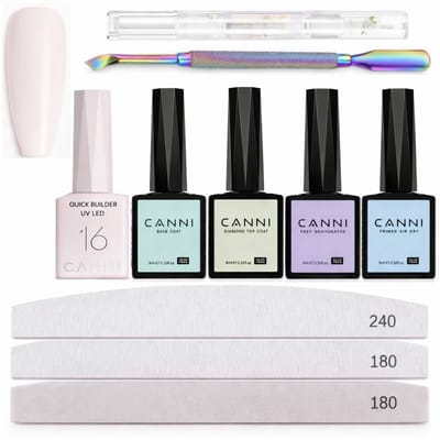 Canni - Biab - Set - 10-delig - HEMA-vrij - TPO-vrij - Builder in a bottle - Builder gel - Biab nagellak - Biab set - The gel bottle biab - Gel in a bottle