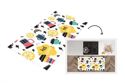Keukenloper - Loper keuken - Patronen - Koffie - Ontbijt - Croissant - 120x60 cm - Keukenloper vinyl