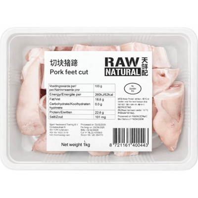 Raw Naturals gesneden varkenspoten - 1 kg
