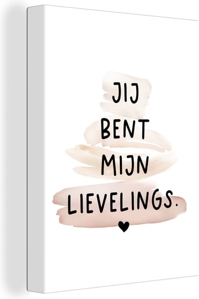 Canvas Schilderij Relatie - Koppel - Liefde - Quotes - Jij bent mijn lievelings - Spreuken - 30x40 cm - Wanddecoratie