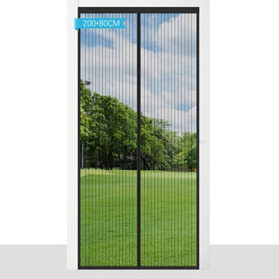 Dailygoods- Vliegengaas met krachtige magneten - Insectenbescherming - Deur met volledig frame - Terrasgordijn - Hands-free opening - Snelle sluiting - Insectengaas