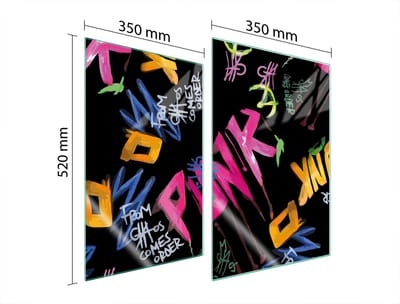 TMK ArtDeko - Staartbescherming - 2x35x52 cm - Glas - Muziekontwerp